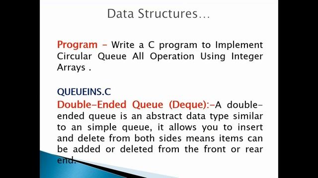 Data Structures(Concept of Deque & Priority Queue) смотреть онлайн