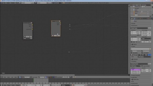 Blender 2. 72 | Sun Beams Node with Camera Animation смотреть онлайн
