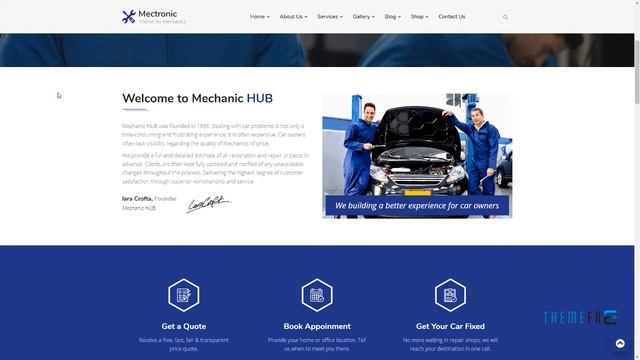 Mectronic - WordPress Theme For Mechanic Workshops, Auto Repair And C