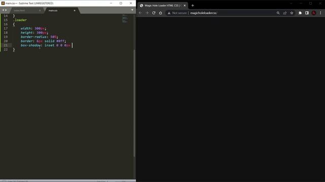 Magic Hole Loader HTML CSS | CSS Loader смотреть онлайн