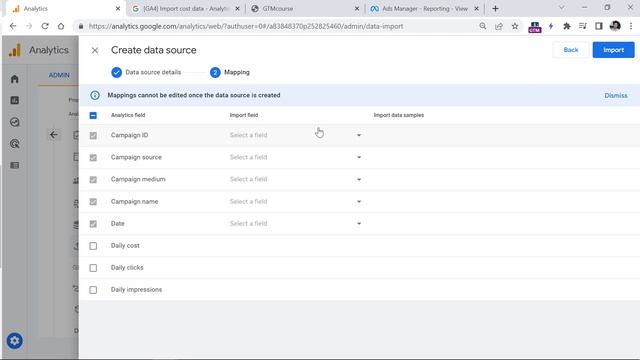 Google Analytics 4 data import || Import ad cost data to GA4 смотреть онлайн