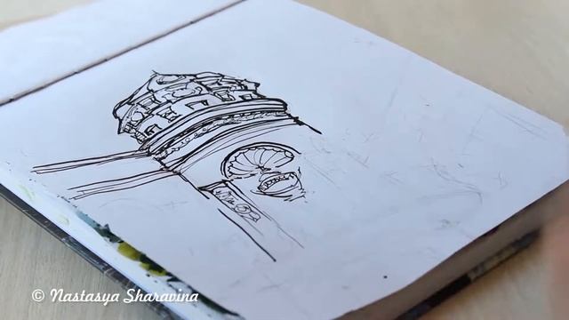 Архитектурный скетч. Тушь смотреть онлайн