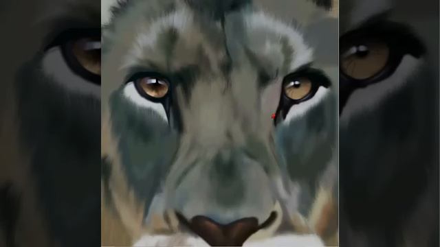 Speed painting Lion/Цифровой рисунок Лев смотреть онлайн