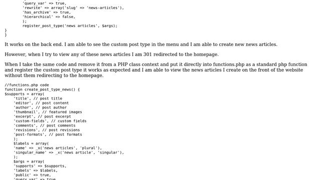 Custom Post Type works when registered in functions.php but not when registered in plugin смотреть онлайн