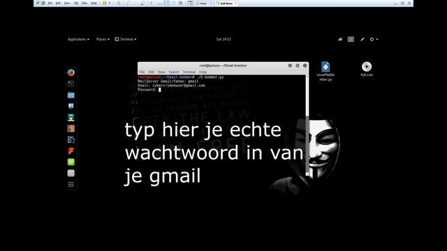 Kali linux (Email bomber) review смотреть онлайн