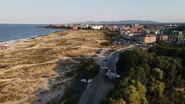 Болото Стамополу, дюны и северная часть города Primorsko, Stamopolu swamp and dunes смотреть онлайн