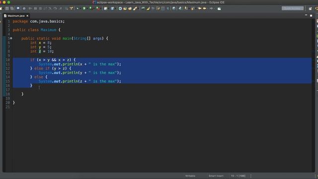 Java program to find maximum of 3 numbers смотреть онлайн