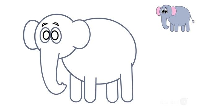 How to Draw an Elephant Step by Step? - Drawing with ChuChu - ChuChu TV Drawing Lessons for Kids смотреть онлайн