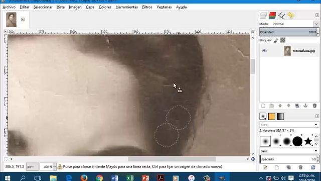 GIMP 2 8 Restaurar foto dañada y/o antigua(Loquendo) :v смотреть онлайн