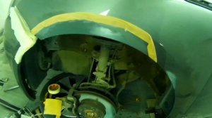 покраска переходом арка крыла KIA RIO