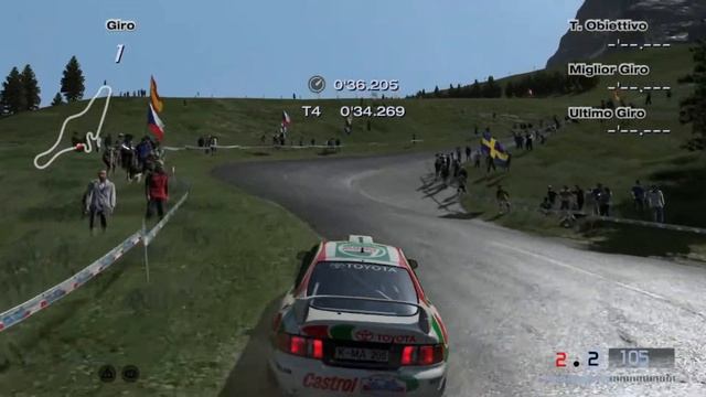 Gran Turismo HD Concept - Toyota Celica Rally Car '95 Time Trial (Reverse layout) смотреть онлайн