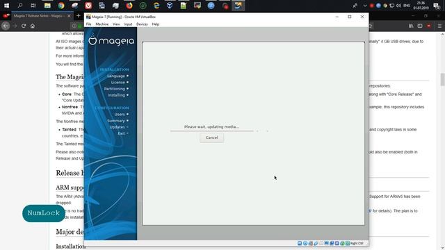 Установка Mageia 7 в Oracle VM VirtualBox смотреть онлайн