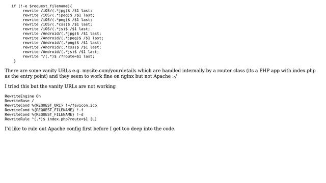 DevOps & SysAdmins: How can I express this nginx config as apache2 rewrite rules? смотреть онлайн