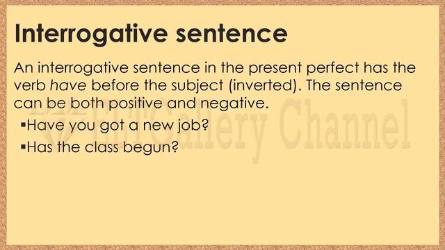 BASIC STRUCTURE: PERFECT TENSE смотреть онлайн