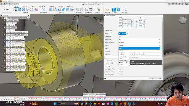 เห็นเกรียวกราวกันใหญ่กับฟีเจอร์ใหม่ของ Autodesk Fusion 360 กับคำสั่ง "Insert Fastener." смотреть онлайн