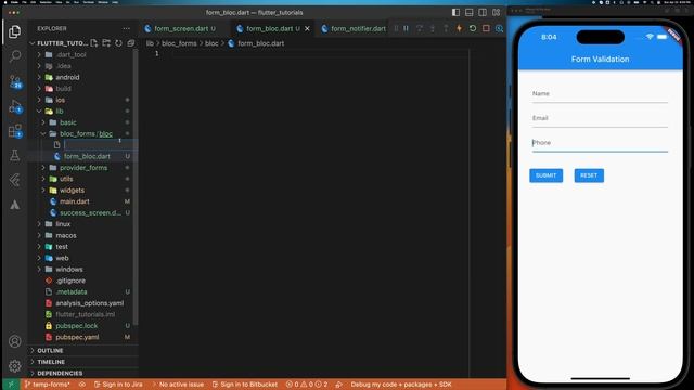 #Google Flutter: Form Validation using basic methods, Provider and BLoC state management patterns. смотреть онлайн