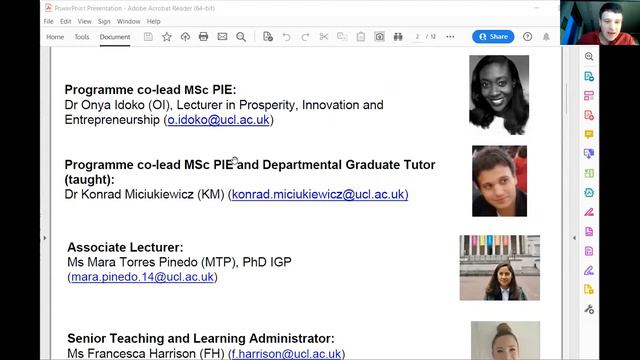 IGP MSc Programmes 2022 Open Day | Dr Yuan He, Dr Konrad, Prof Costanza, MSc PIE Alumni & GP Studen
