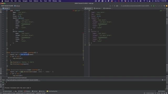 Generating JSON From Golang смотреть онлайн