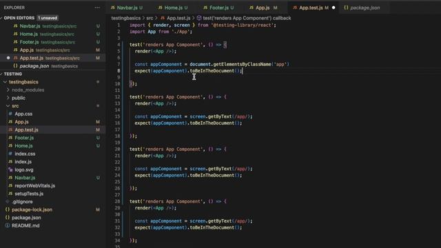 Testing: React Testing Library смотреть онлайн