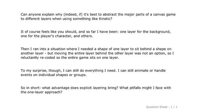 HTML : Canvas (Kinetic.JS): multiple layers vs single layer approach смотреть онлайн
