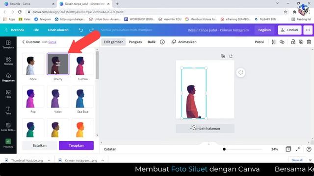 Membuat Foto Siluet dengan Canva смотреть онлайн