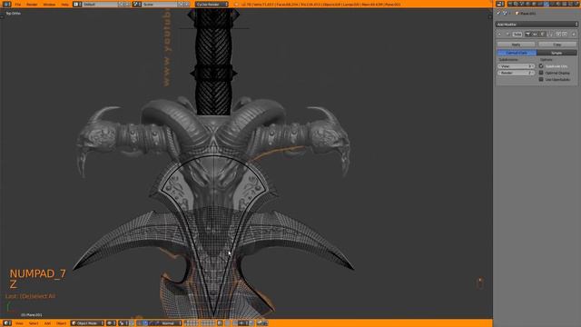 World Of Warcraft - Frostmourne - BLENDER WEAPONS (Blender) Part 1