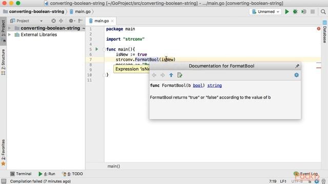 Hands-on with Go: Converting Boolean to String |packtpub.com смотреть онлайн