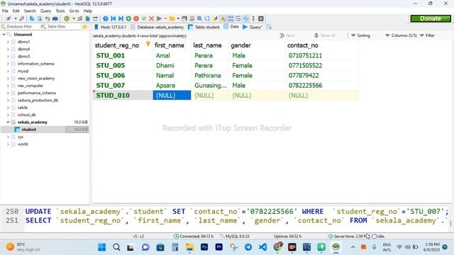 Data Base Task 06 |Write an Update Query Statement| 1st Year | Java Institute смотреть онлайн