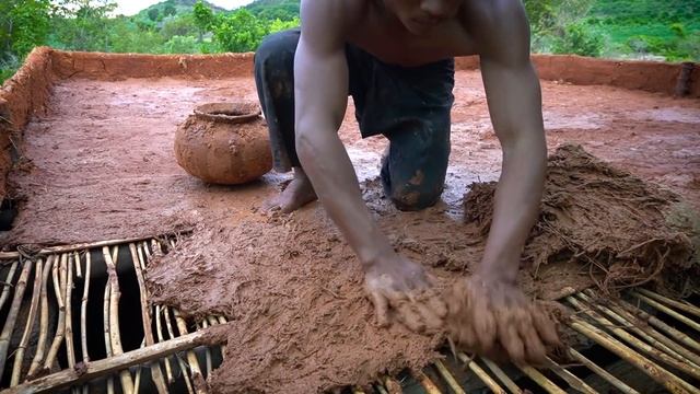 Build A Green House By Planting Grains Around To Protect From The Heat