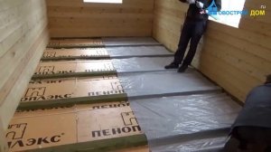 Как утеплить пол в (доме из бруса) пеноплексом