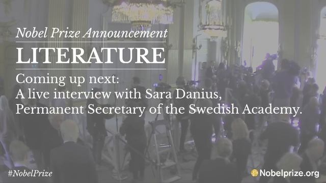 Announcement of the Nobel Prize in Literature 2017 смотреть онлайн