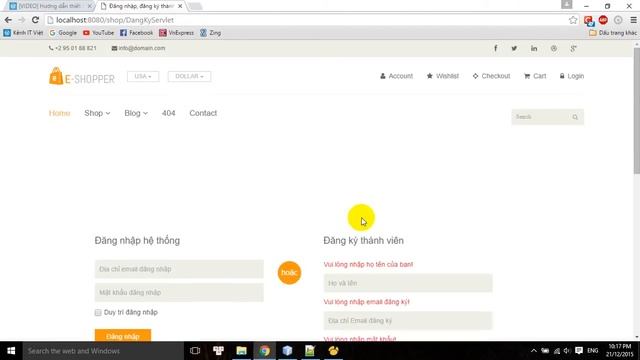 Java Servlet and JSP Bài 9 Viết chức năng đăng nhập, đăng ký thành viên смотреть онлайн