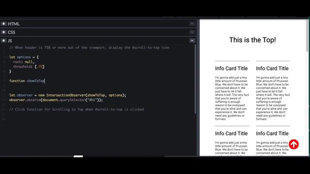 Using Intersection Observer to Hide and Show Elements смотреть онлайн