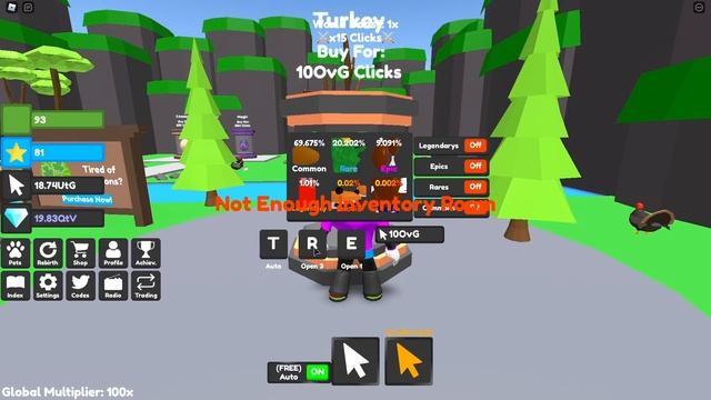 ДАРЮ ЛУЧШЕГО ЭКЗОТИК ПЕТА В КЛИКЕР TAPPING LEGENDS В РОБЛОКС ROBLOX смотреть онлайн
