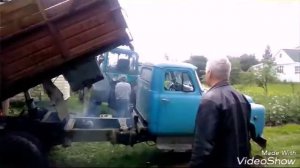 ГАЗ-53 перевернулся