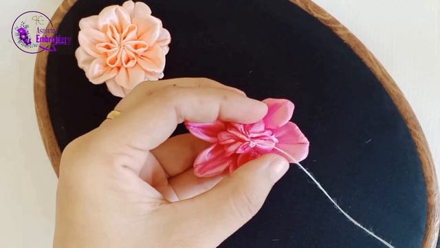 Ribbon Embroidery Tutorial | Triple Flower Design