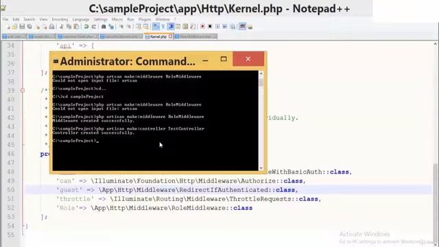 Laravel PHP Framework - Beginners | Middleware Example смотреть онлайн