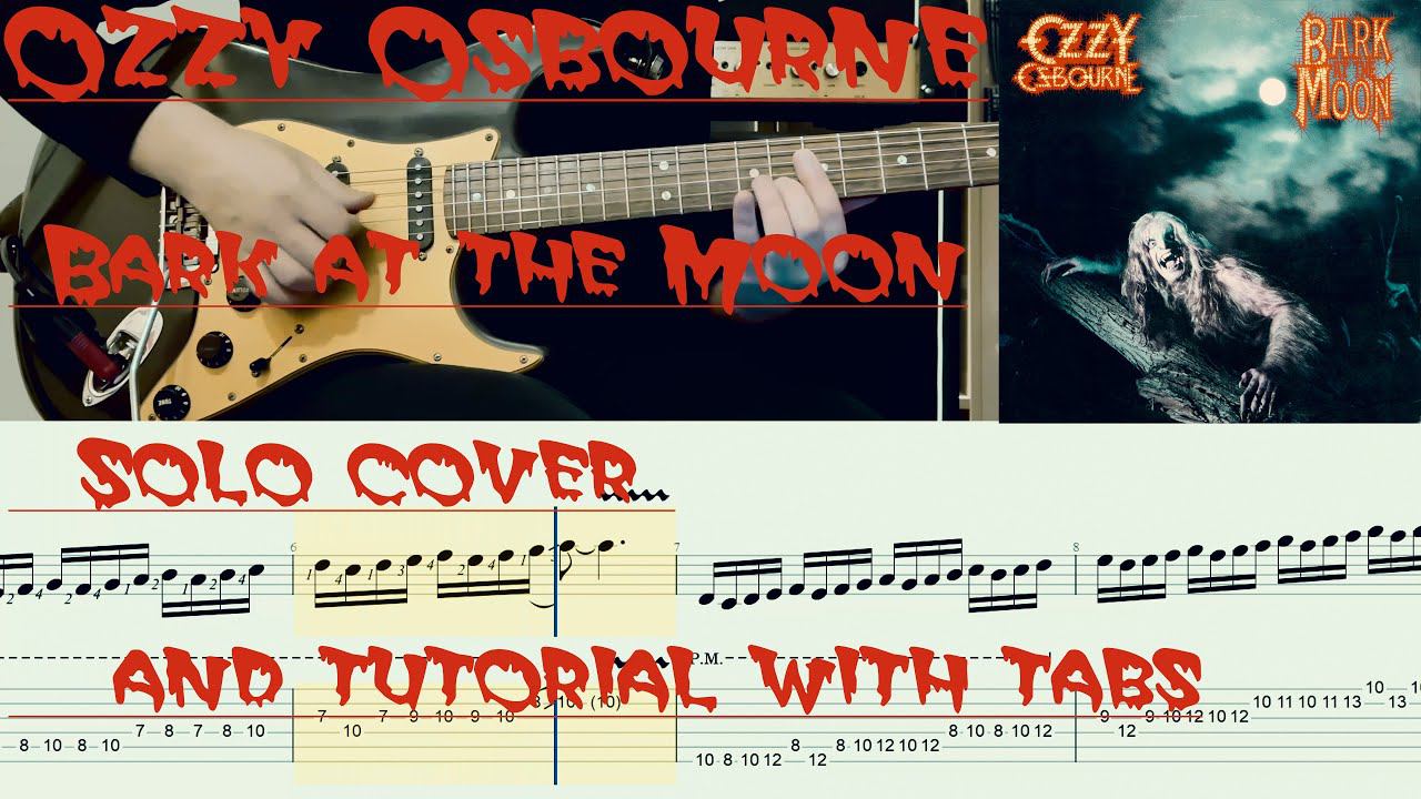 Ozzy Osbourne - Bark at the Moon (Solo cover with tabs) смотреть онлайн