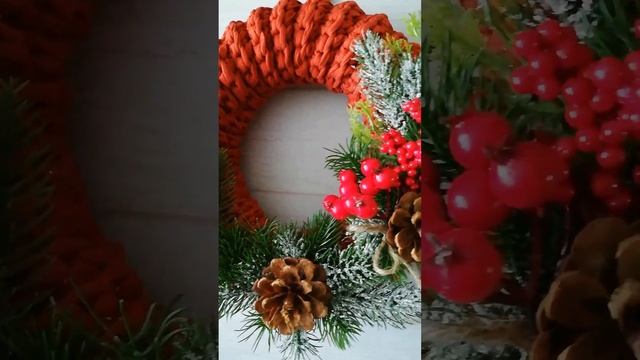 рождественский новогодний венок ручная работа смотреть онлайн