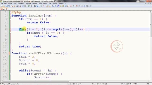Write a php Program to compute the sum of first n given prime numbers #PHP #SumOfNGivenPrimeNumber смотреть онлайн