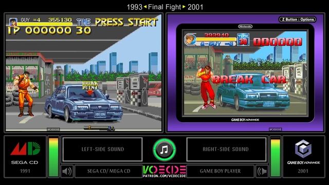 Final Fight (Sega CD vs GBA) Side by Side Comparison (Game Boy Player) | VCDECIDE смотреть онлайн