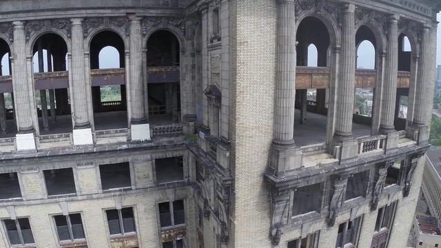 Abandoned Michigan Central Train Station In Detroit, Filmed With DJI Phantom 2 Drone