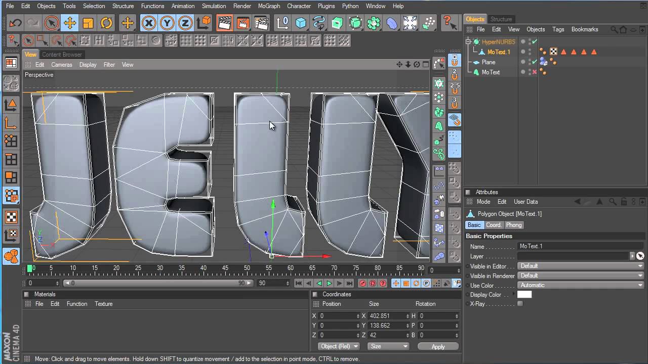 6  Cinema 4D Bouncing Letters / Прыгающие буквы в Cinema 4D