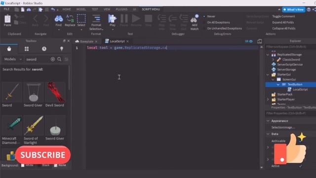 How to Make a Tool Giving Gui in Roblox Studio 2022 смотреть онлайн