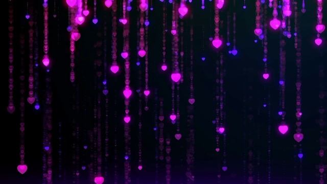 Летящие разноцветные сердечки видео фон Футажи для монтажа смотреть онлайн
