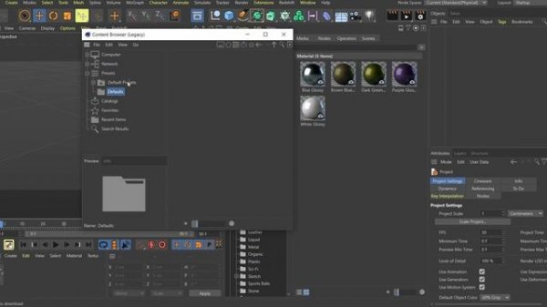 Как добавить библиотеки .lib4d материалов Octane Render в Asset Browser Cinema 4D S24
