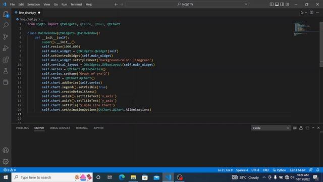 PyQt5 Tutorial #11 - Creating a Line Chart with QtChart смотреть онлайн