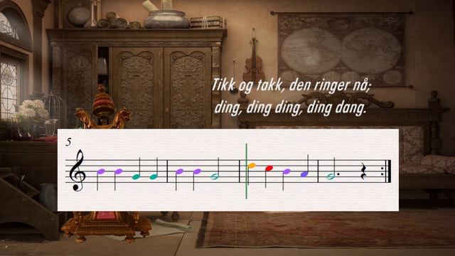 14 Den gamle klokka, recorder play along смотреть онлайн