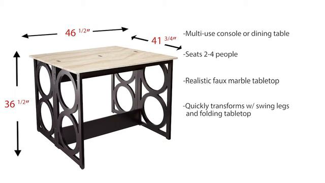 CM5119: Radia Faux Marble Counter Height Console/Dining Table Product Video смотреть онлайн