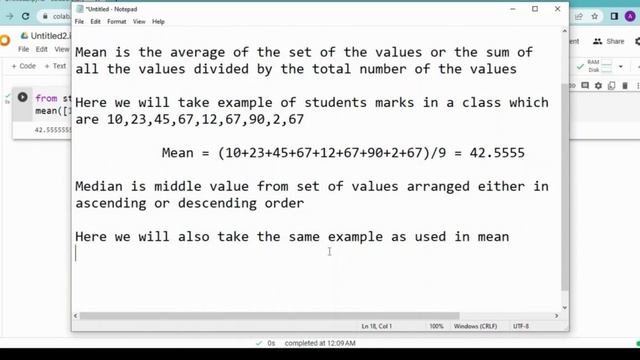 Statistics module in python |Mean | Median | Mode in python смотреть онлайн